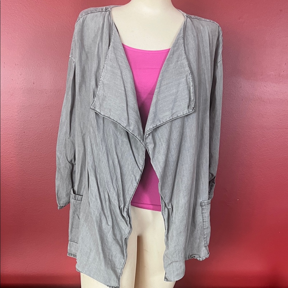 Like new Intro. Gray Women's Draped light jacket
